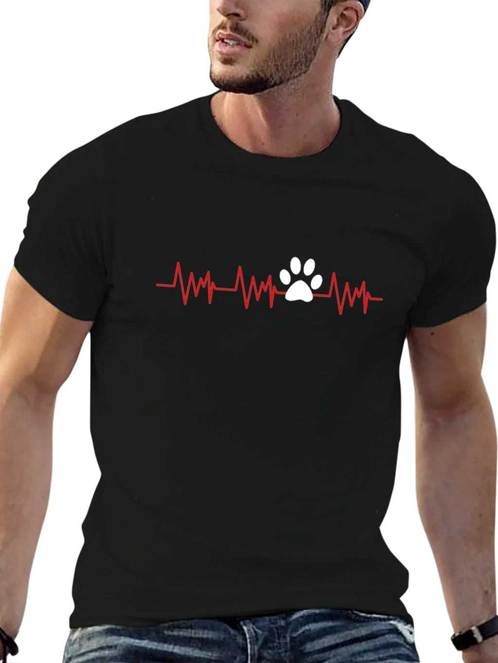 Dog Lover Heartbeat T-Shirt product image 6