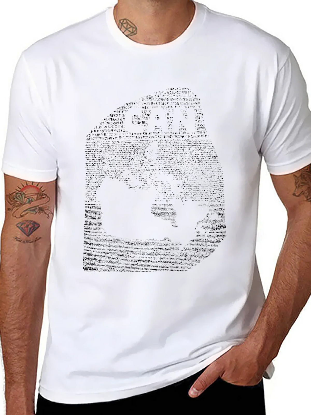 Black Graphic Tee for Men product image 7