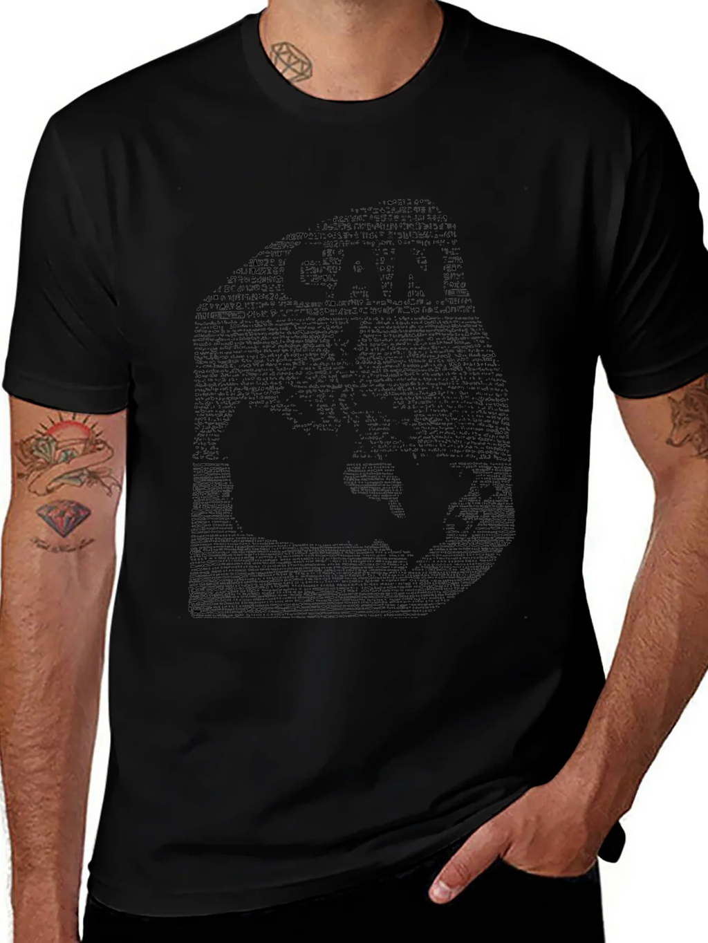 Black Graphic Tee for Men product image 1