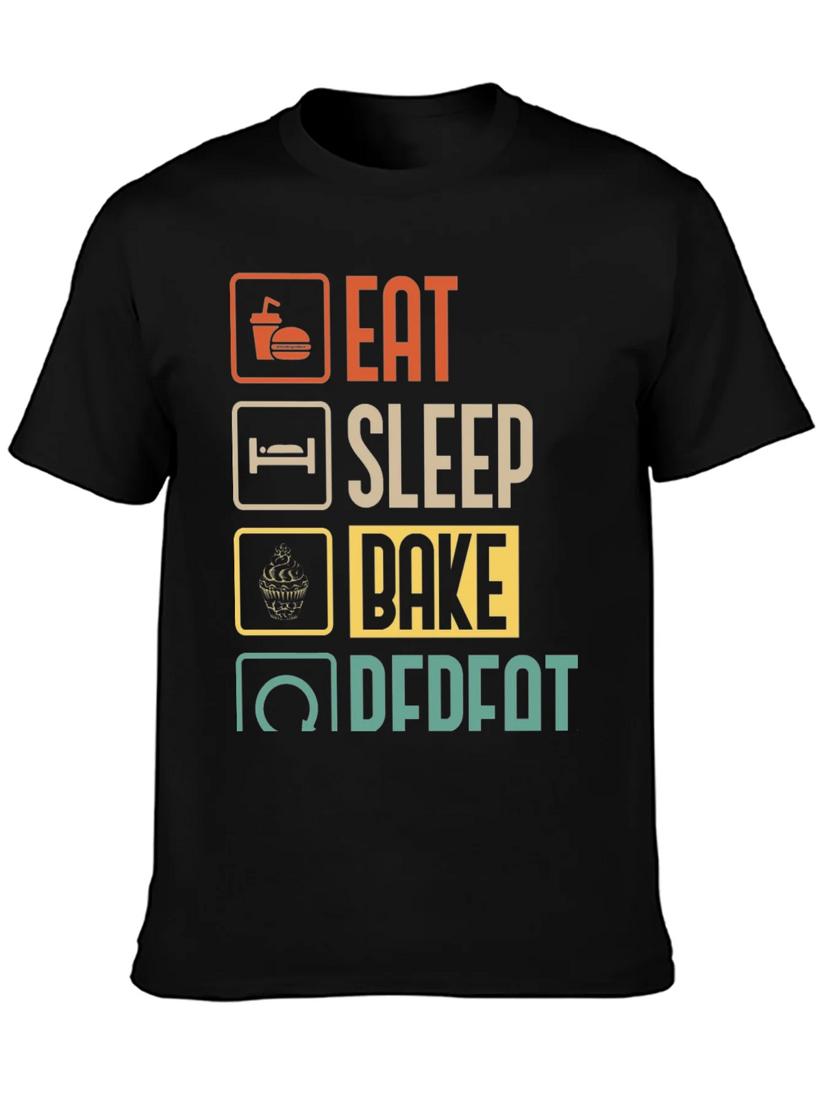 Eat Sleep Bake Repeat Mens Graphic Tee product image 3