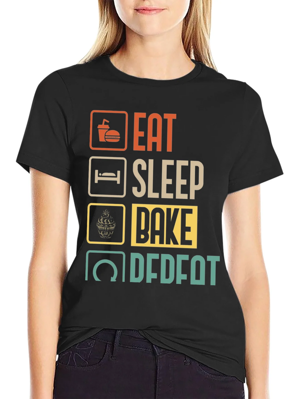 Eat Sleep Bake Repeat Mens Graphic Tee product image 2