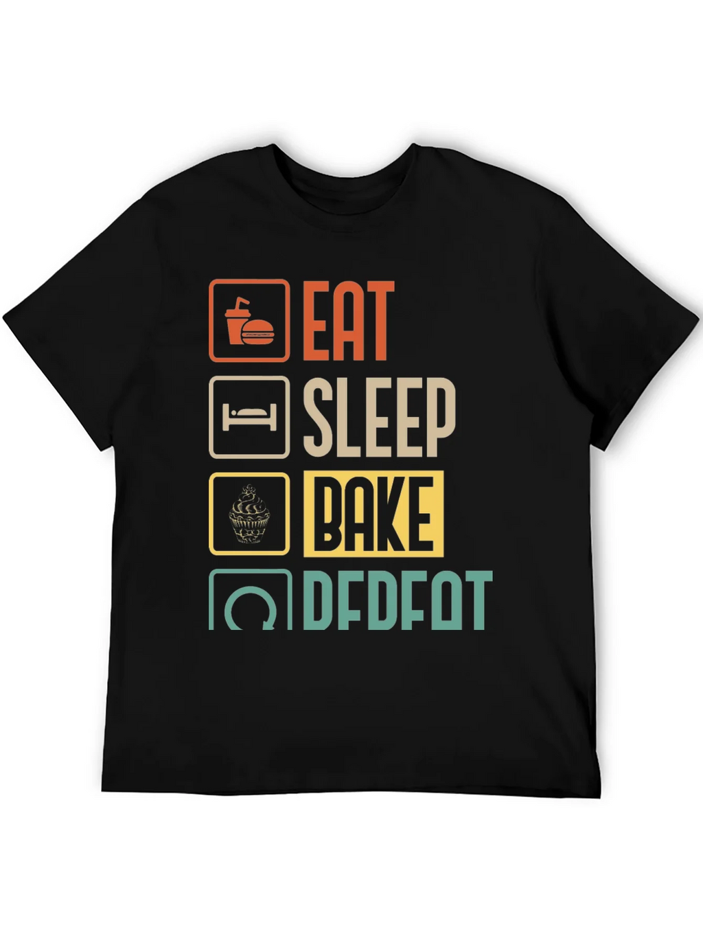 Eat Sleep Bake Repeat Mens Graphic Tee product image 5