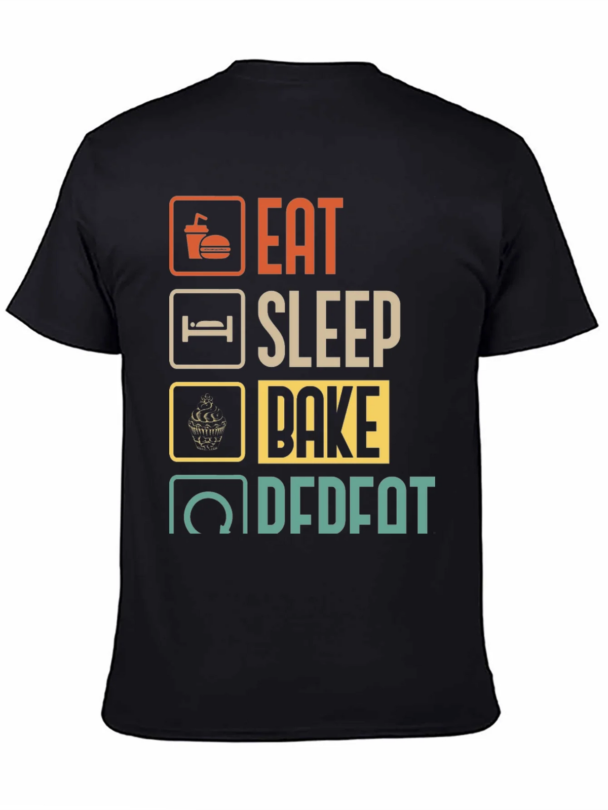 Eat Sleep Bake Repeat Mens Graphic Tee product image 4