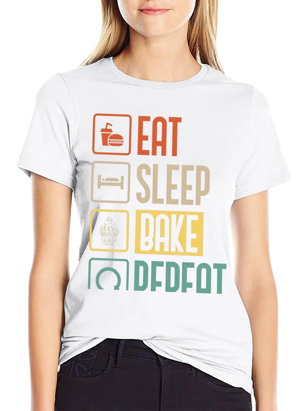 Eat Sleep Bake Repeat Mens Graphic Tee product image 8