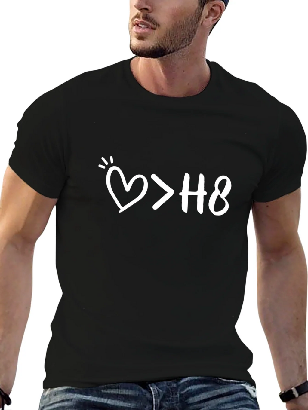 Love Over Hate Graphic T-Shirt product image 6