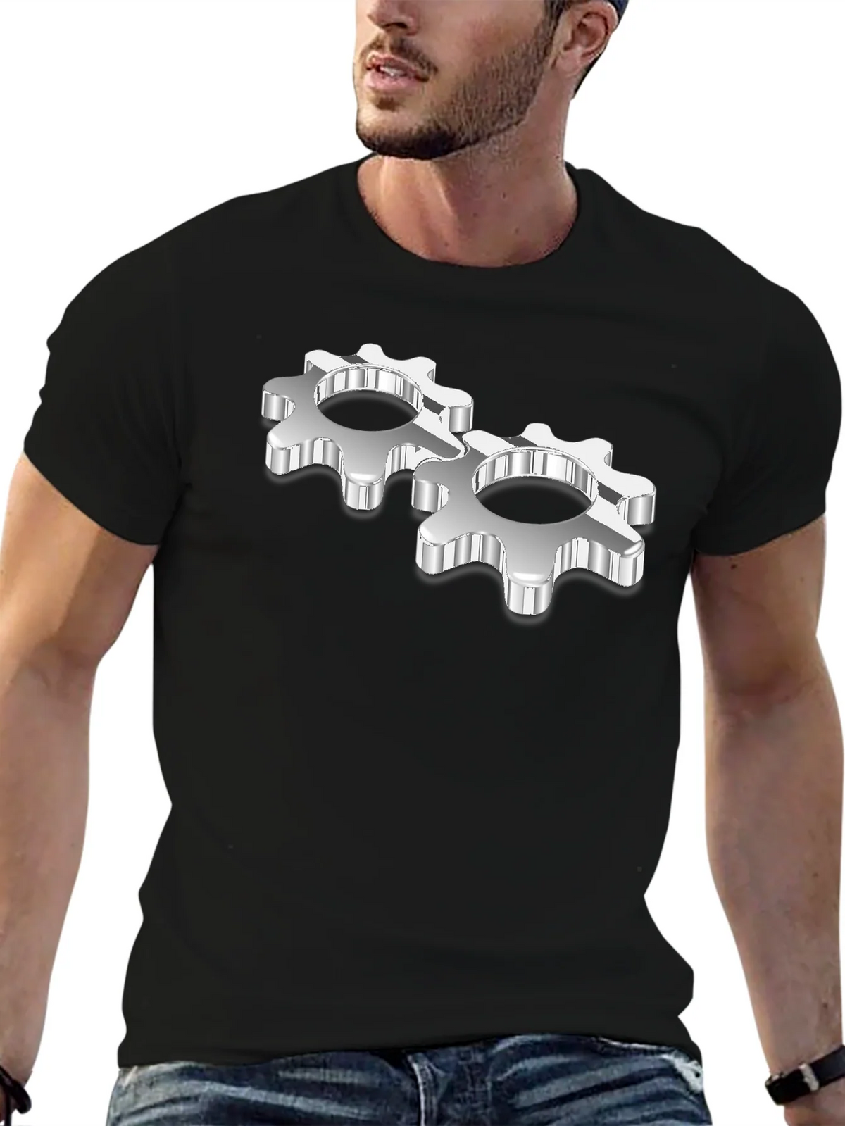 Gear Head Black T-Shirt product image 5