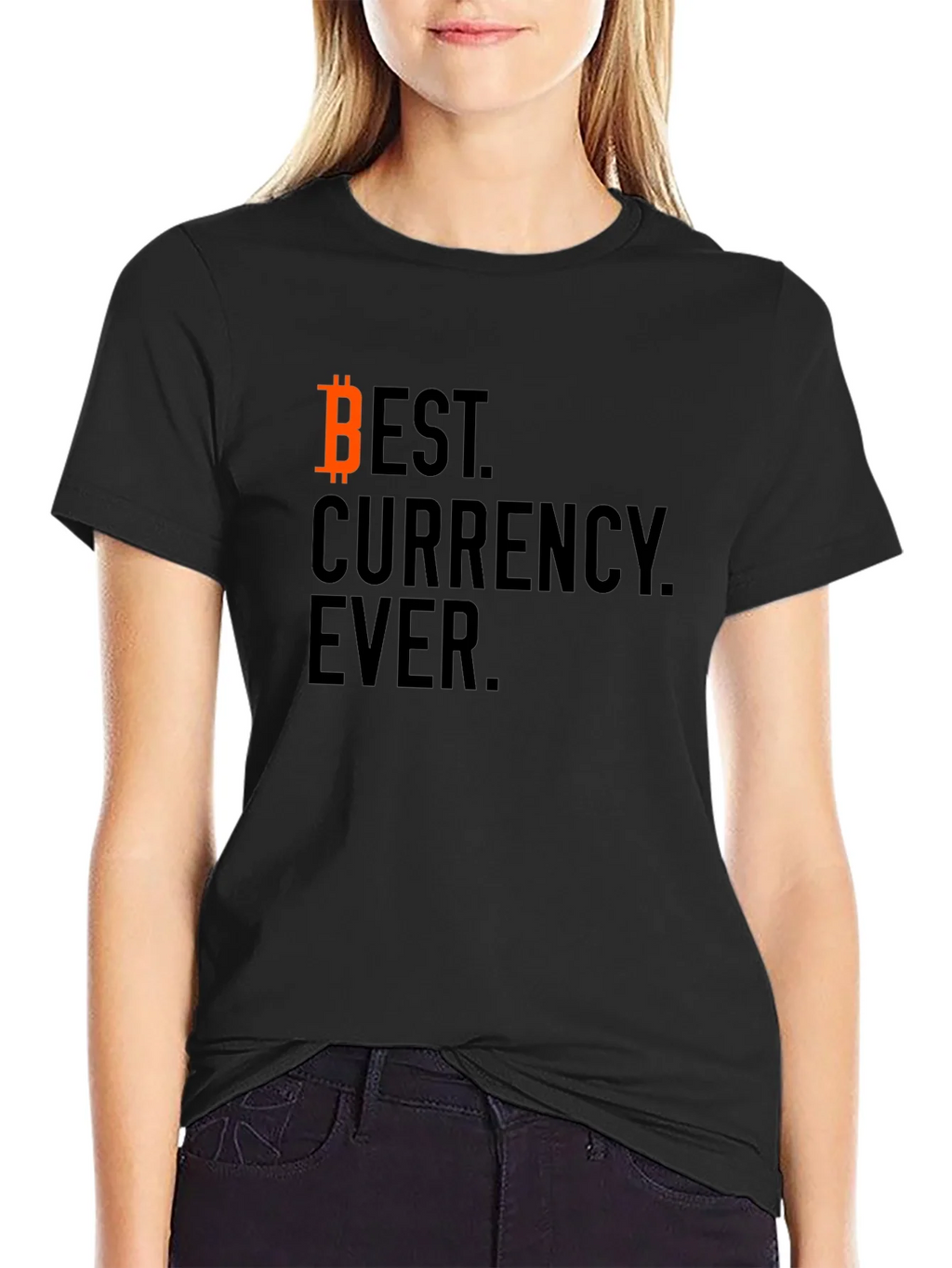 Bitcoin Best Currency Ever Black T-Shirt product image 2