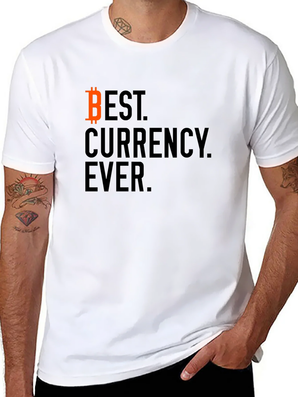 Bitcoin Best Currency Ever Black T-Shirt product image 7