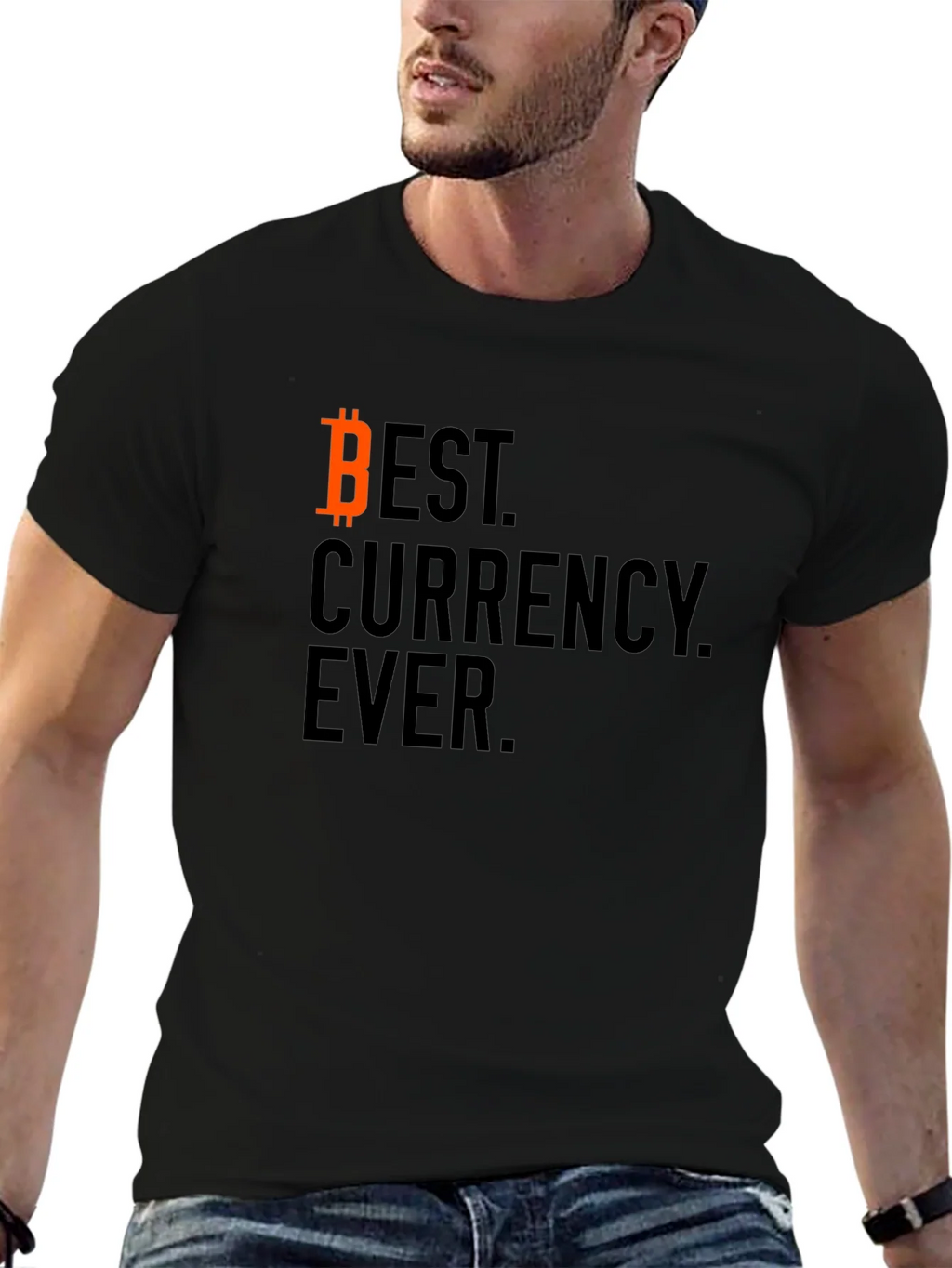 Bitcoin Best Currency Ever Black T-Shirt product image 6