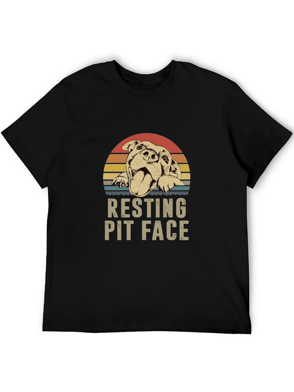 Resting Pit Face T-Shirt - Dog Lover Tee product image 3