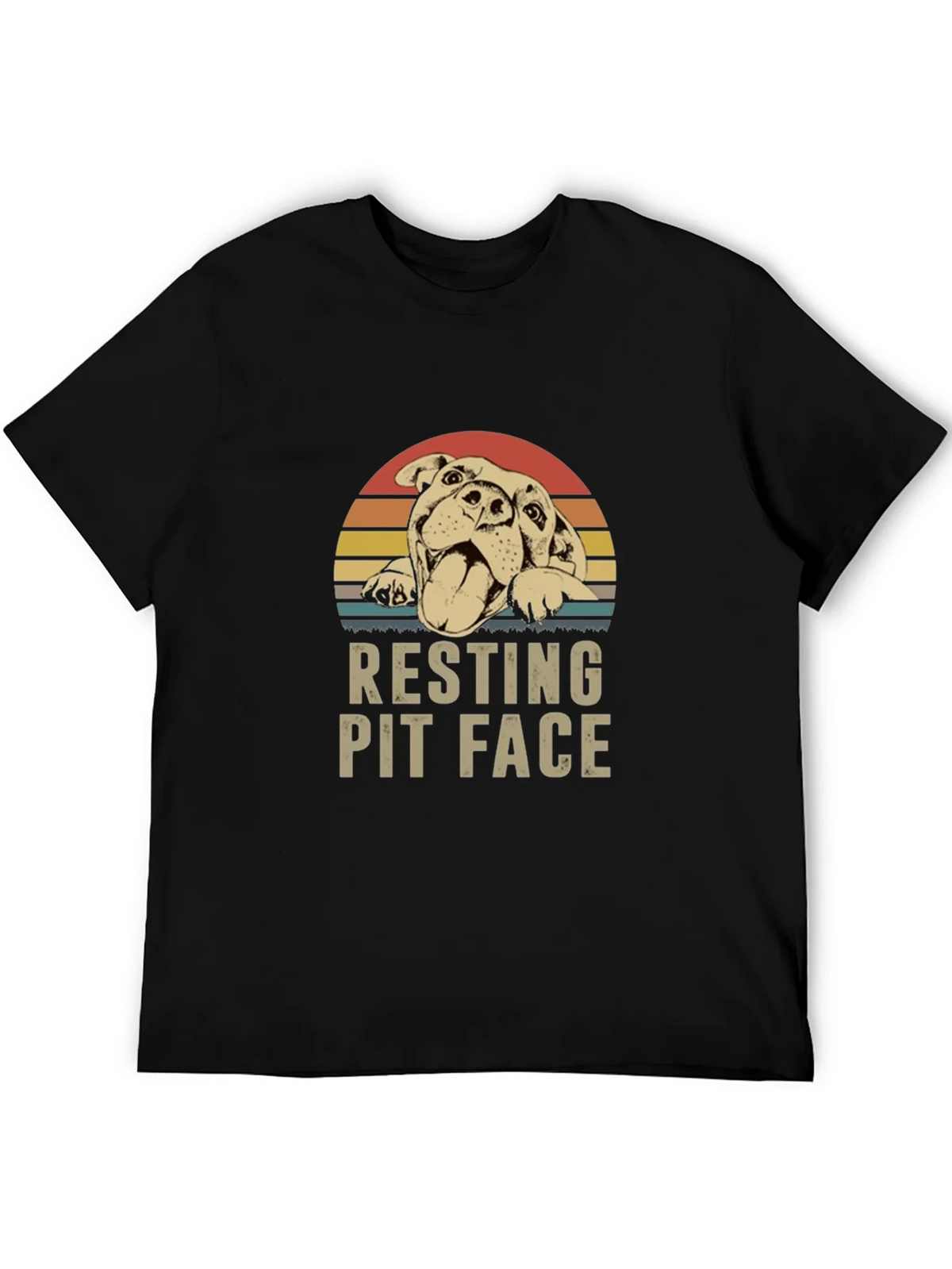Resting Pit Face T-Shirt - Dog Lover Tee product image 3