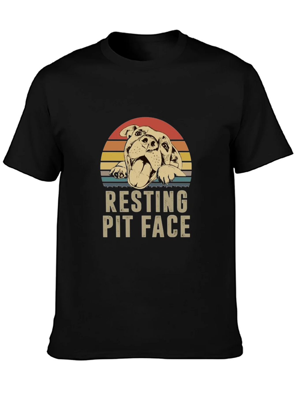 Resting Pit Face T-Shirt - Dog Lover Tee product image 1