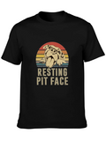 Resting Pit Face T-Shirt - Dog Lover Tee product image 1