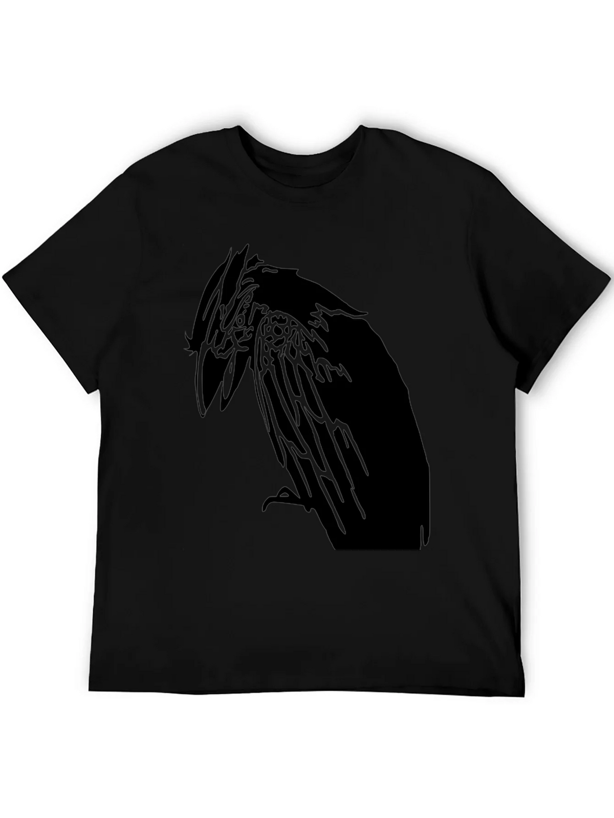 Raven Graphic Print Mens Black T-Shirt product image 5