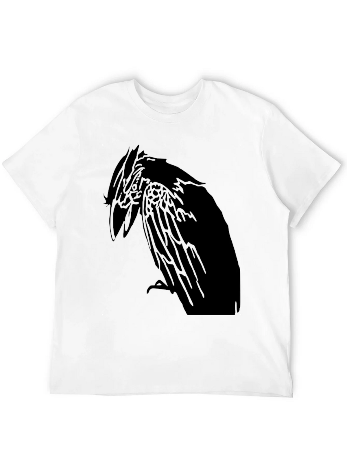 Raven Graphic Print Mens Black T-Shirt product image 11