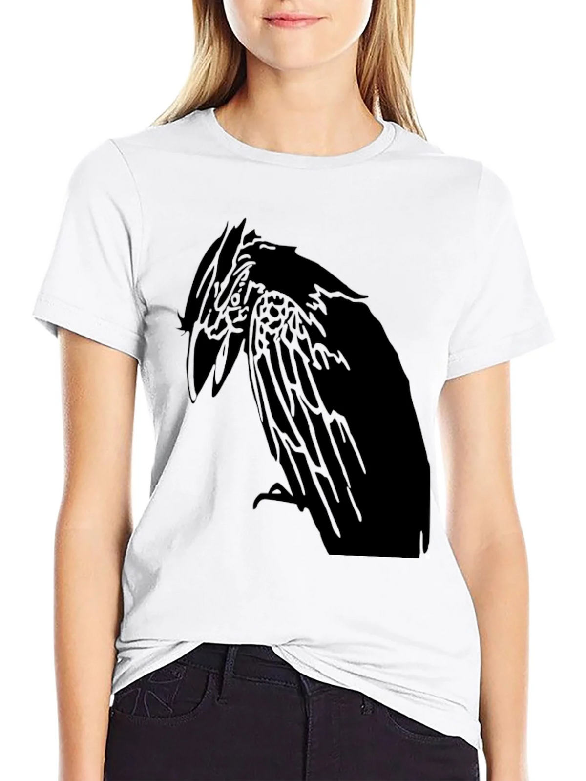 Raven Graphic Print Mens Black T-Shirt product image 8
