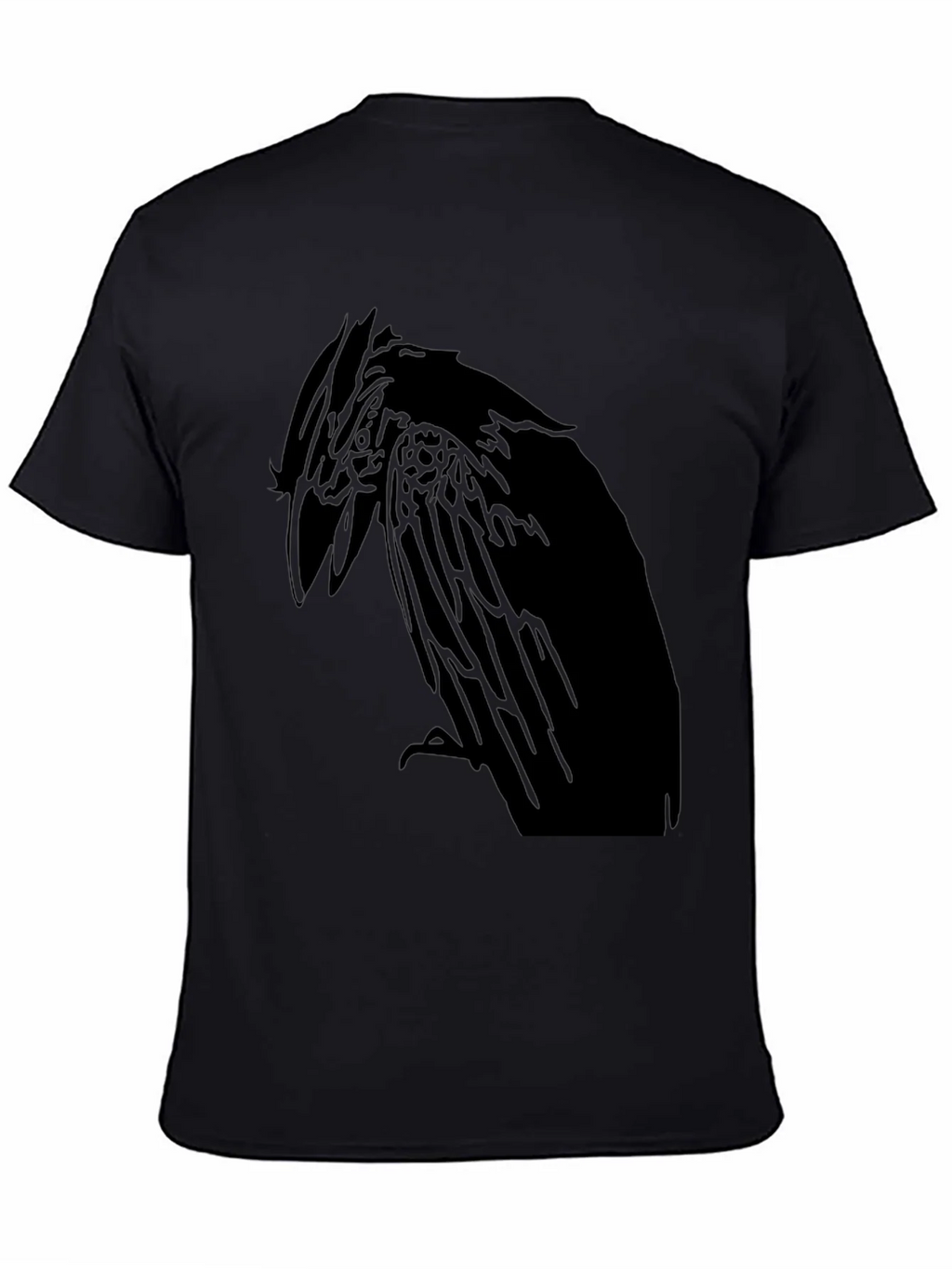 Raven Graphic Print Mens Black T-Shirt product image 4