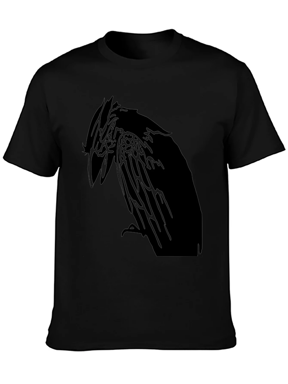 Raven Graphic Print Mens Black T-Shirt product image 3