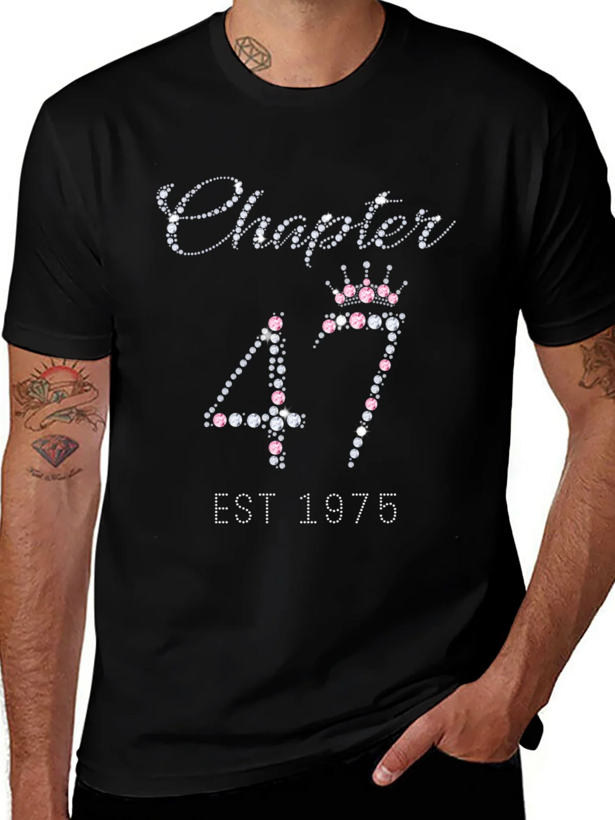 Chapter 47 EST 1975 Rhinestone T-Shirt product image 1