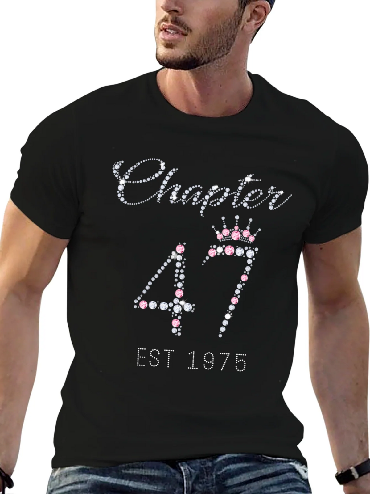 Chapter 47 EST 1975 Rhinestone T-Shirt product image 6