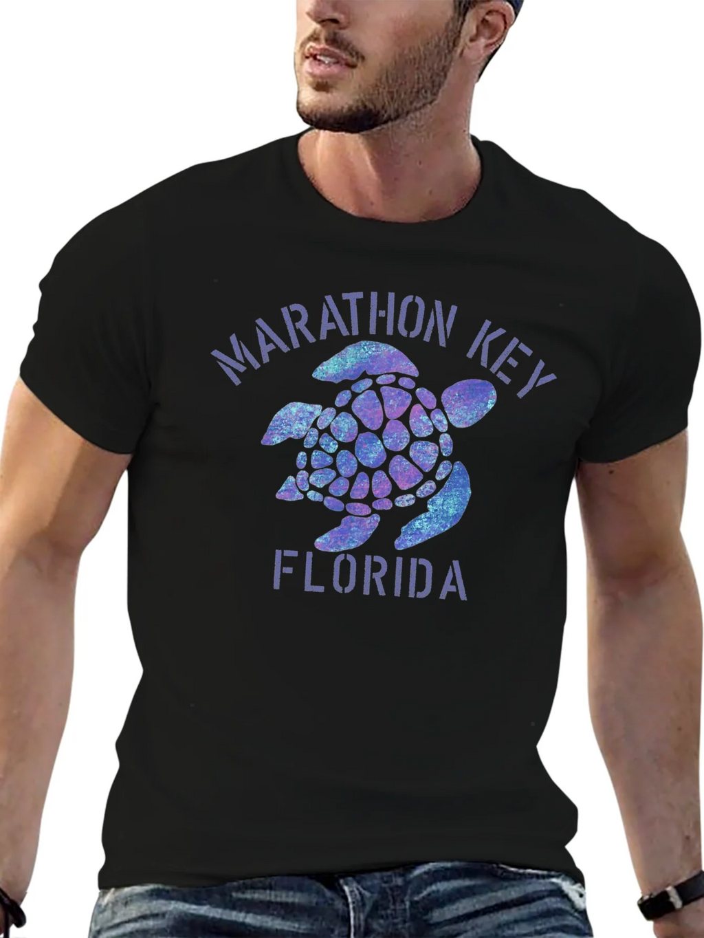 Marathon Key Florida Turtle Graphic T-Shirt product image 6