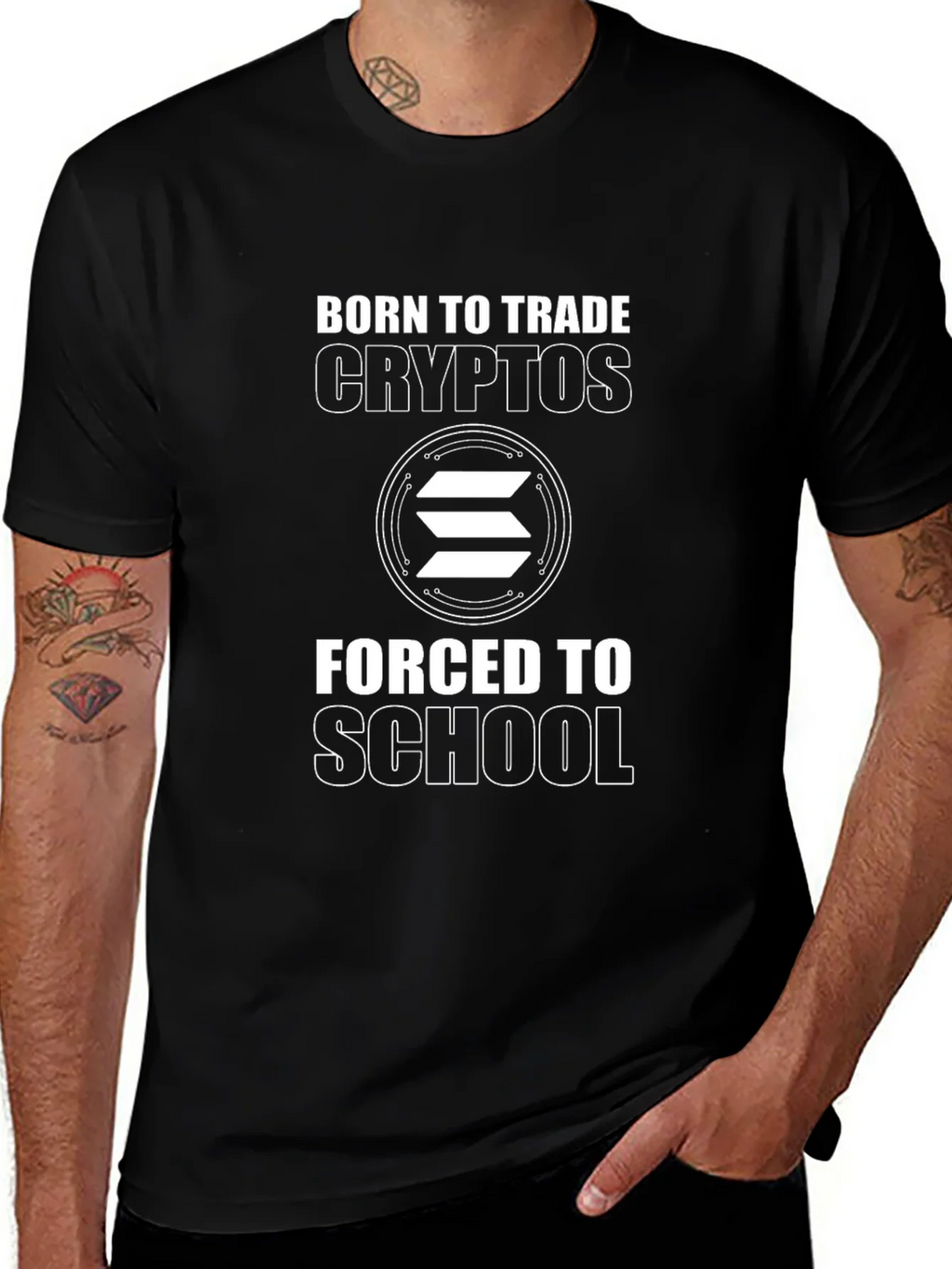 Born to Trade Crypto Black T-Shirt product image 1