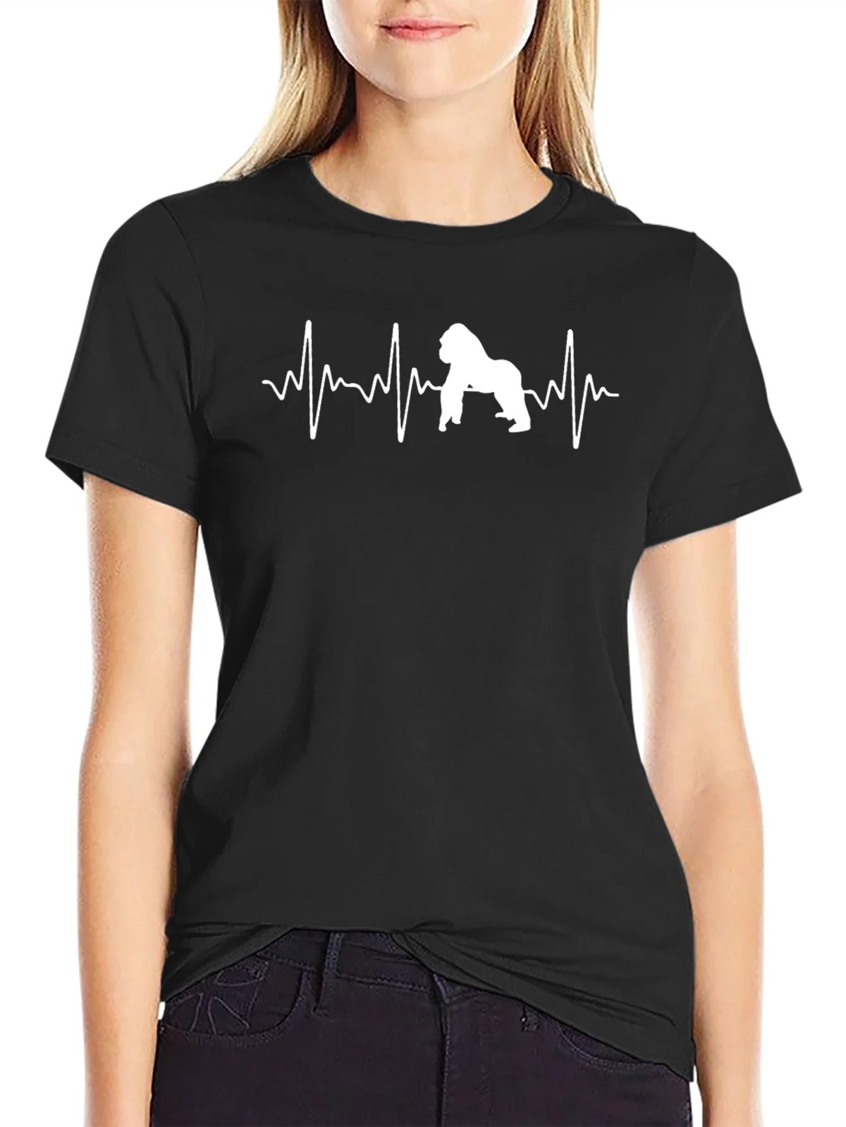 Gorilla Heartbeat T-Shirt - Black product image 2