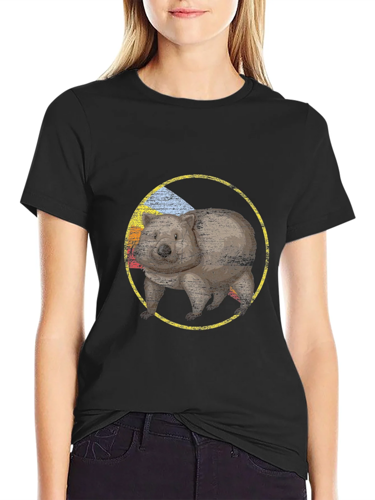 Wombat Graphic Tee - Black Crew Neck product image 2