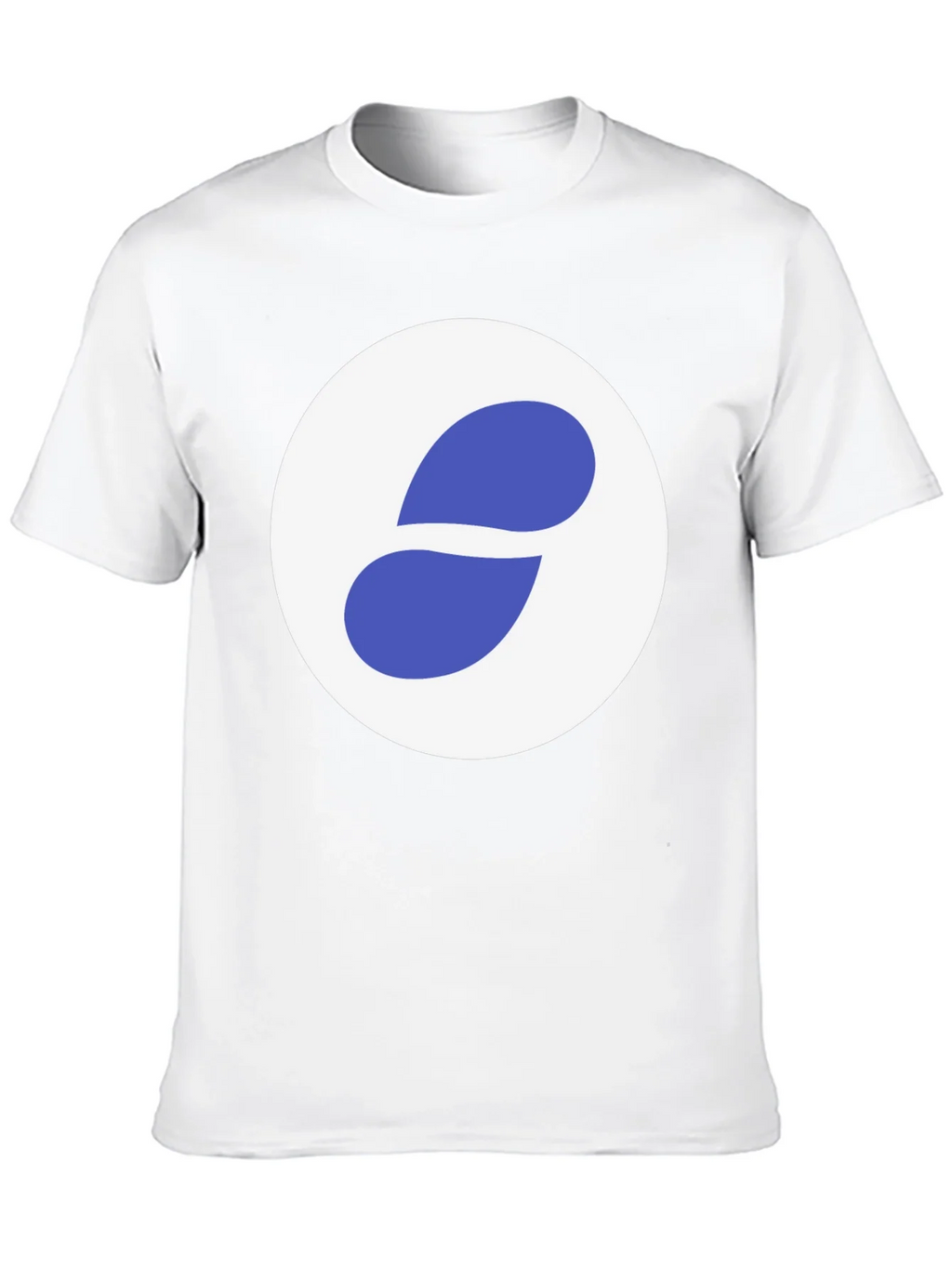 Stylish Black Tee with Abstract Blue and White Graphic product image 9