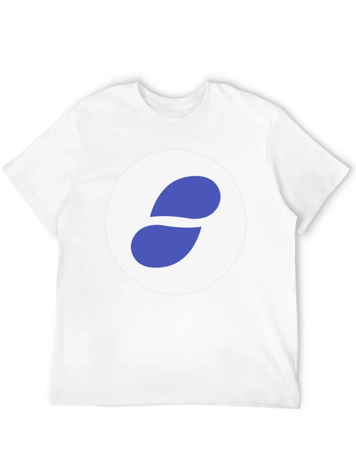 Stylish Black Tee with Abstract Blue and White Graphic product image 11
