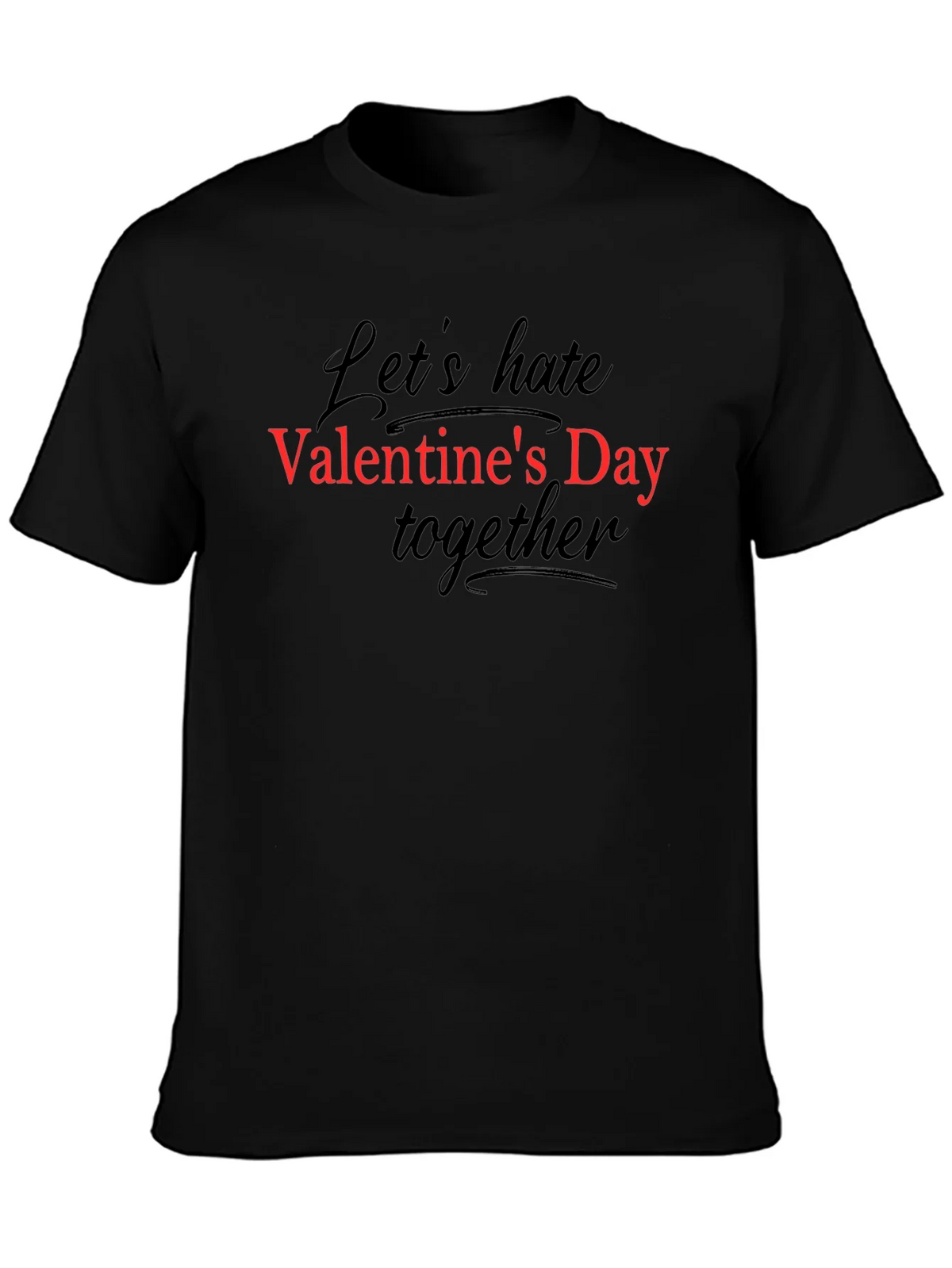 Anti-Valentines Day Graphic Tee - Black product image 3