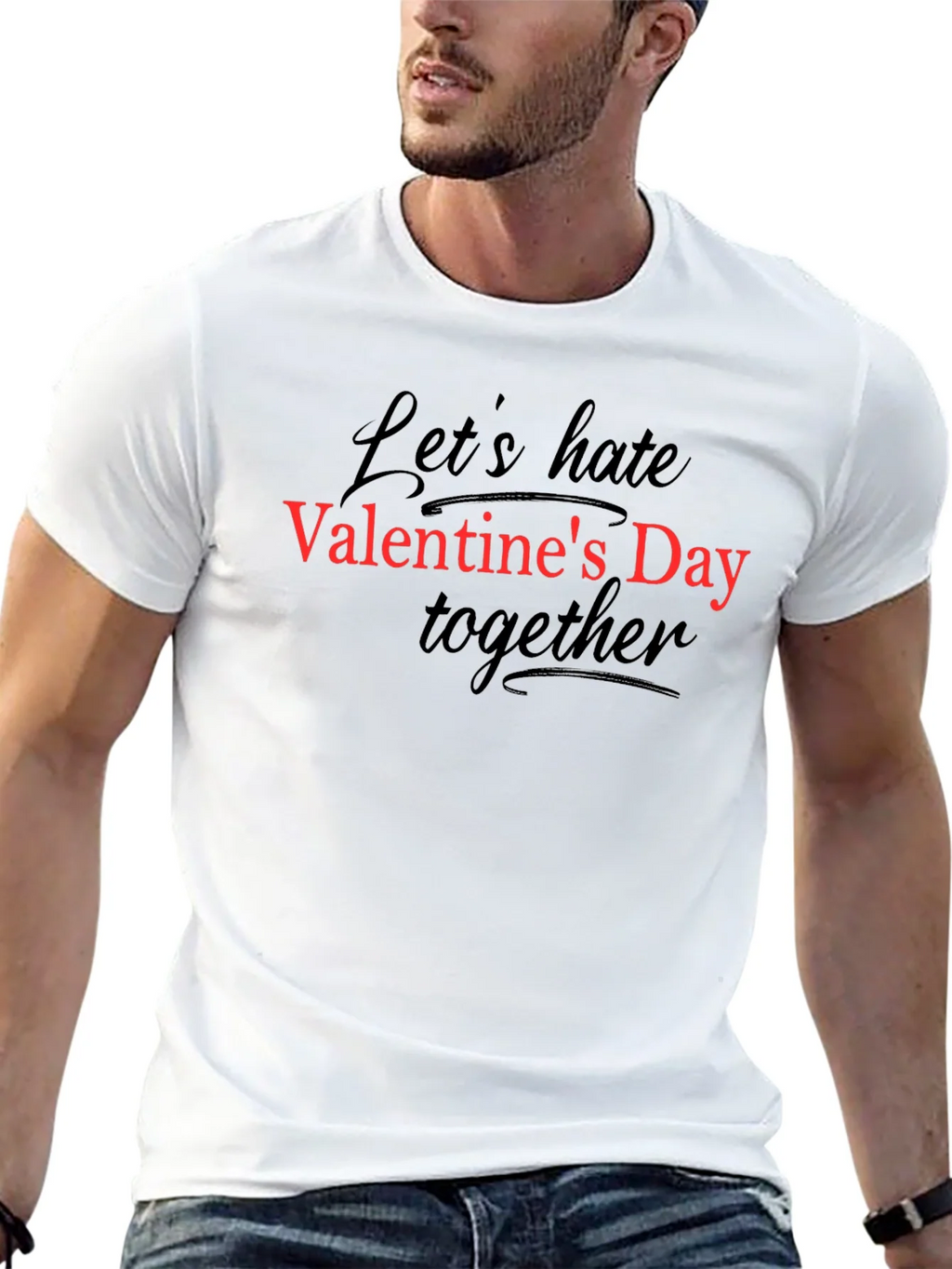 Anti-Valentines Day Graphic Tee - Black product image 12