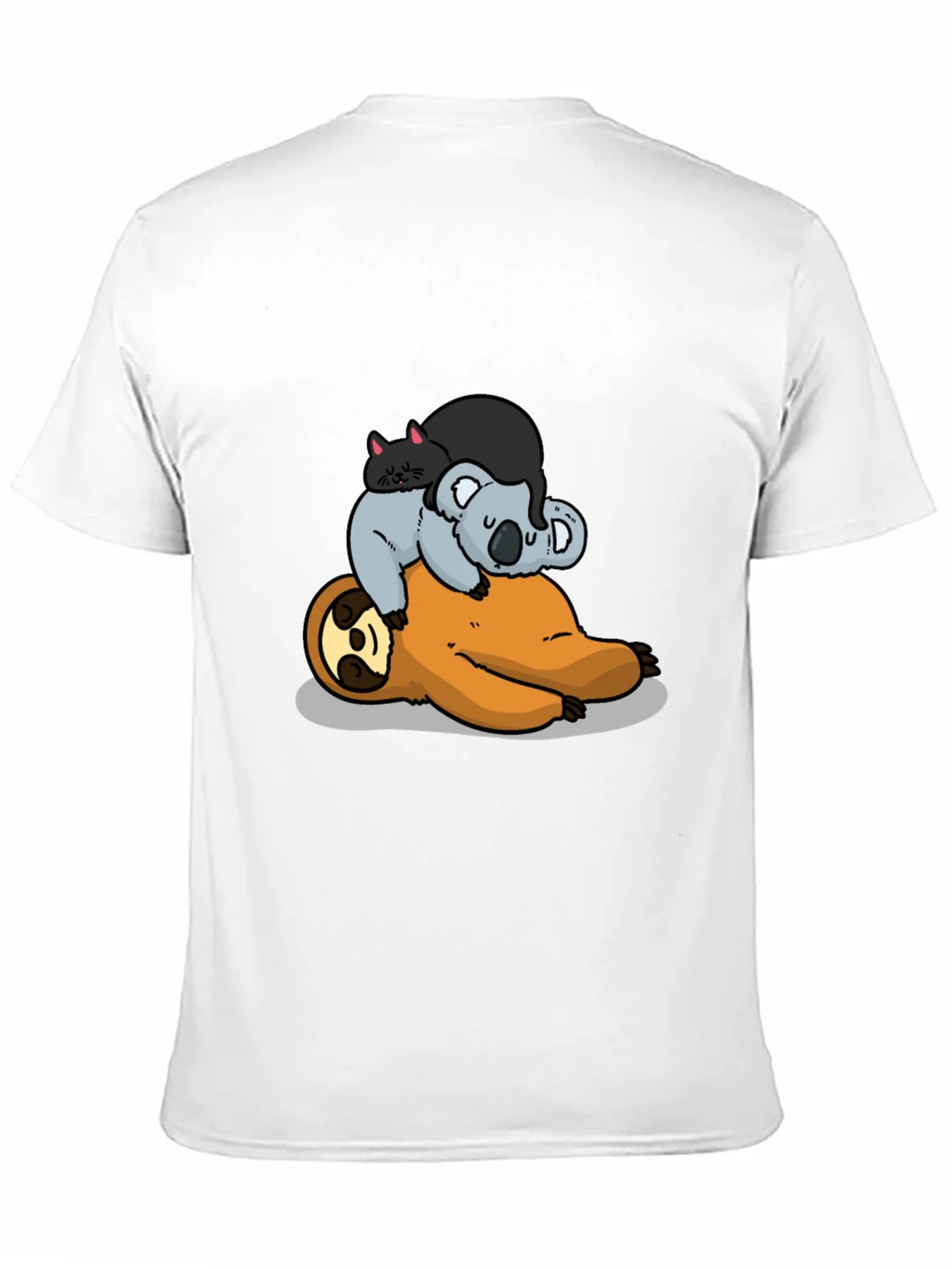Sloth Koala and Cat Cartoon T-Shirt product image 10