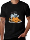 Sloth Koala and Cat Cartoon T-Shirt product image 1