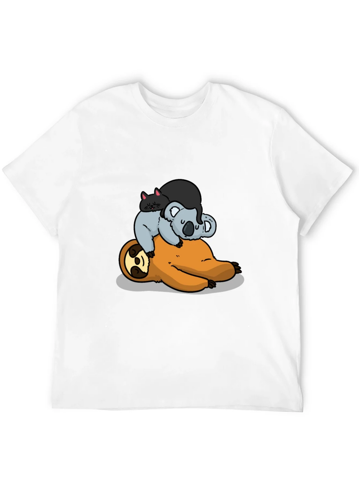Sloth Koala and Cat Cartoon T-Shirt product image 11