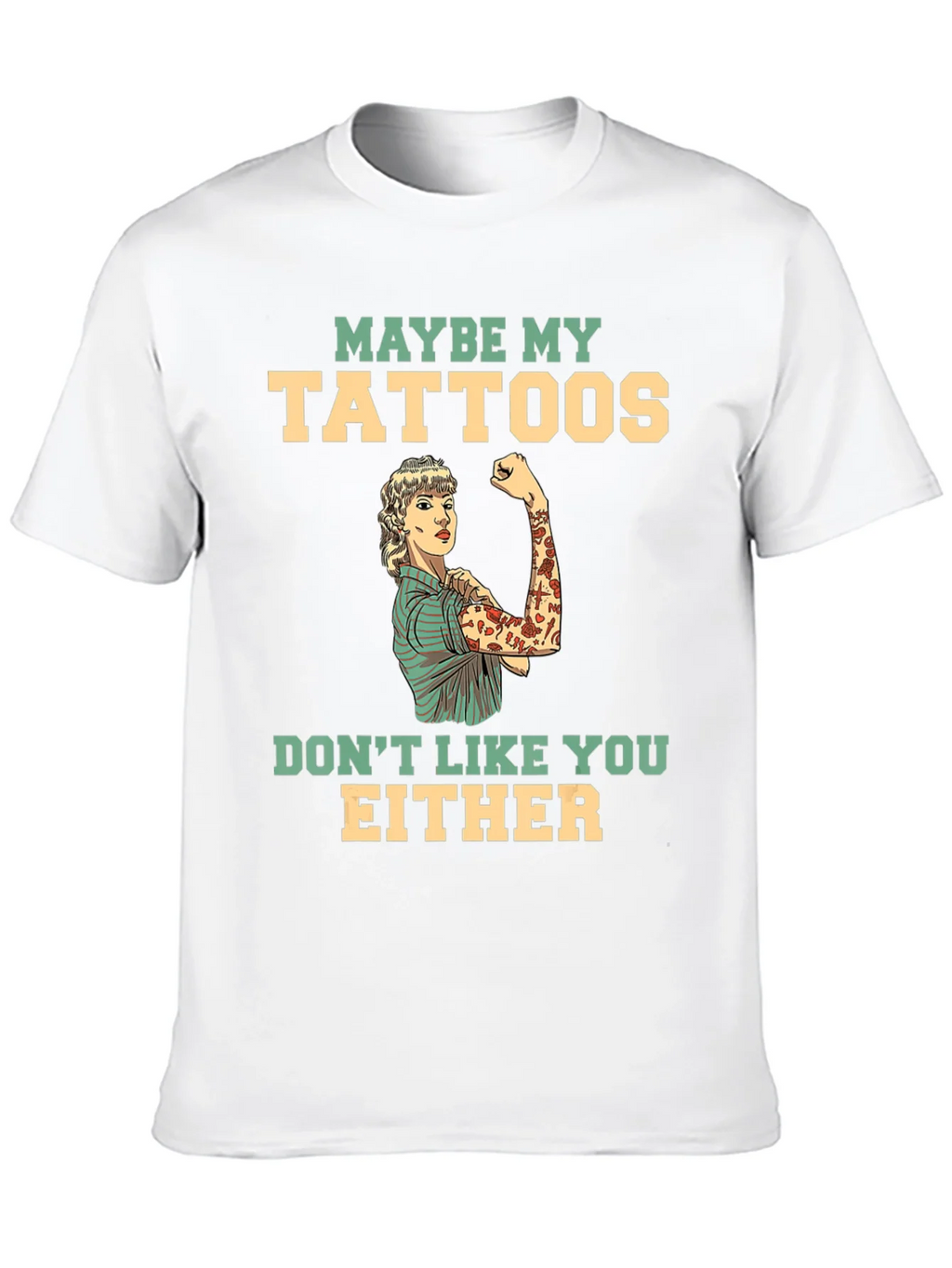 Tattooed Lady Graphic Tee - Funny Statement T-Shirt product image 7