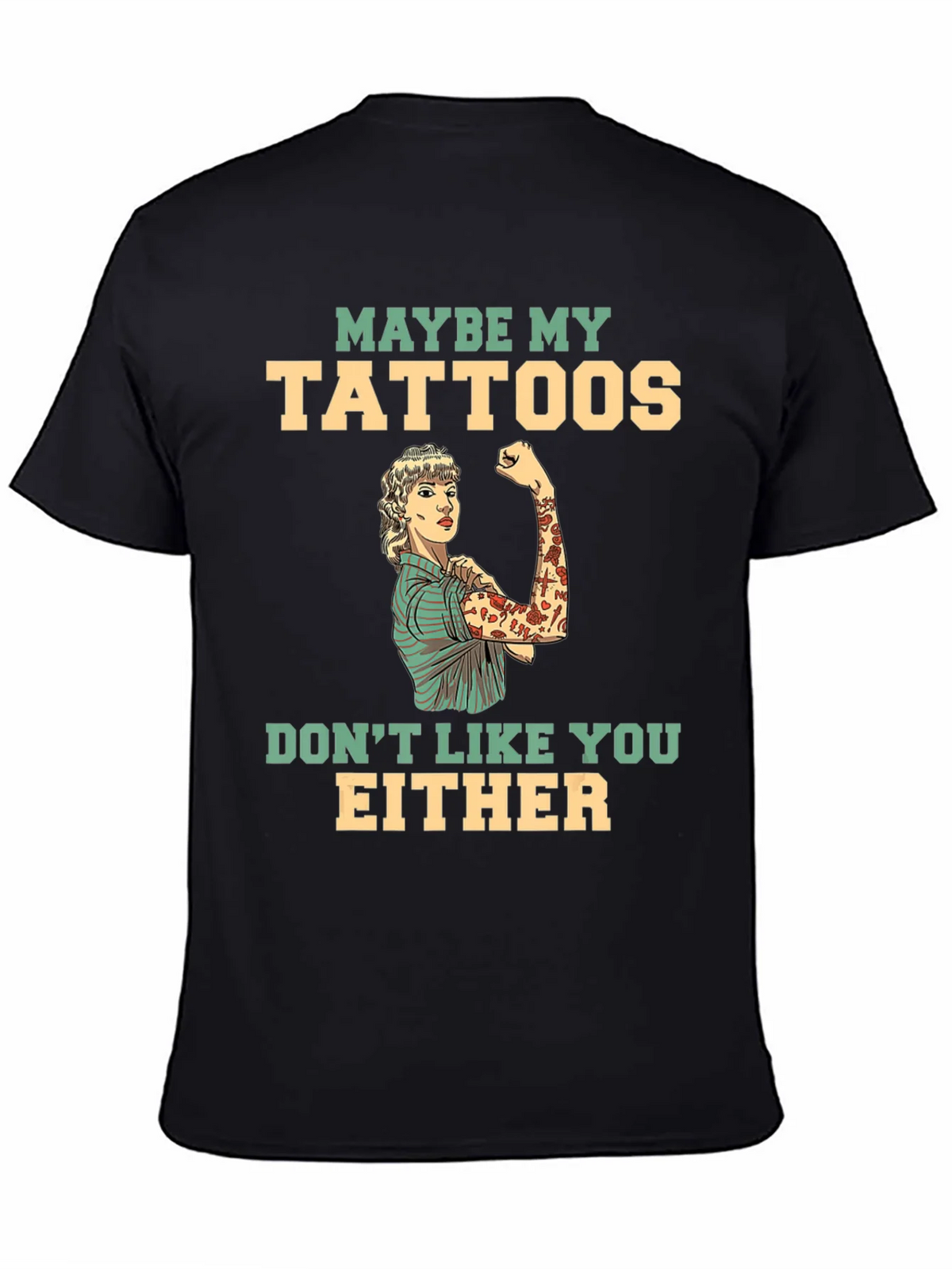Tattooed Lady Graphic Tee - Funny Statement T-Shirt product image 2