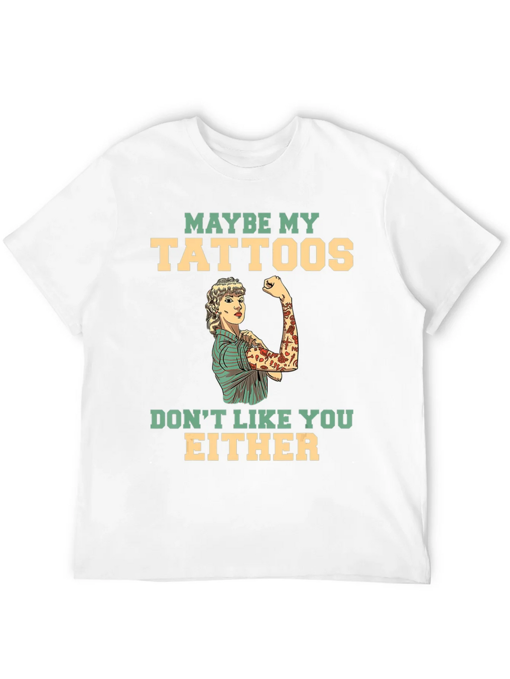 Tattooed Lady Graphic Tee - Funny Statement T-Shirt product image 9