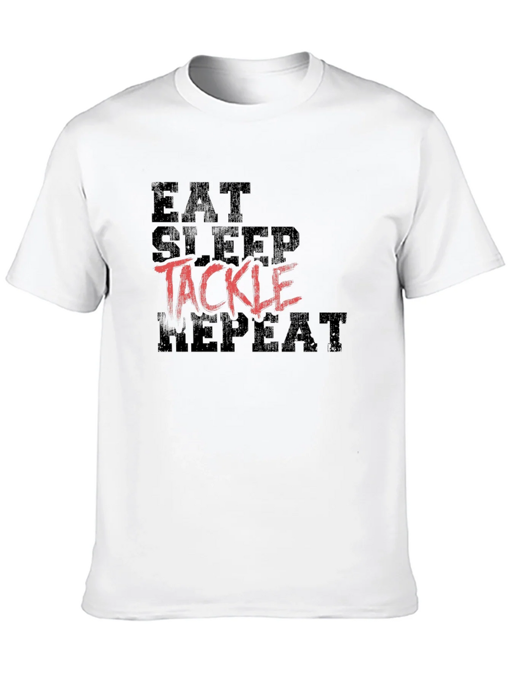 Eat Sleep Tackle Repeat Black T-Shirt product image 9