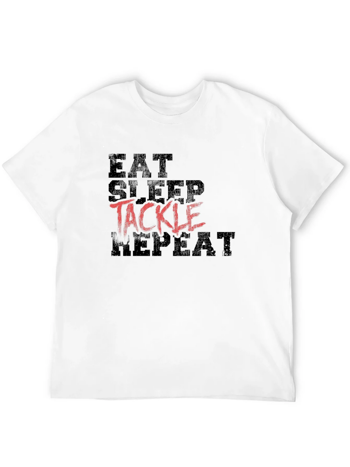 Eat Sleep Tackle Repeat Black T-Shirt product image 11