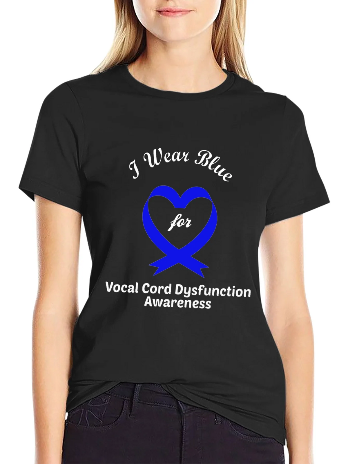 Blue Awareness Ribbon Graphic Tee product image 2