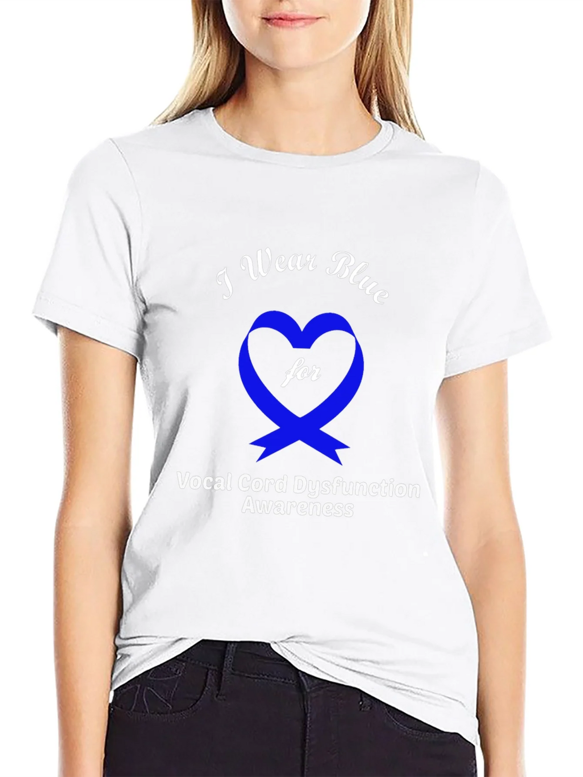 Blue Awareness Ribbon Graphic Tee product image 8