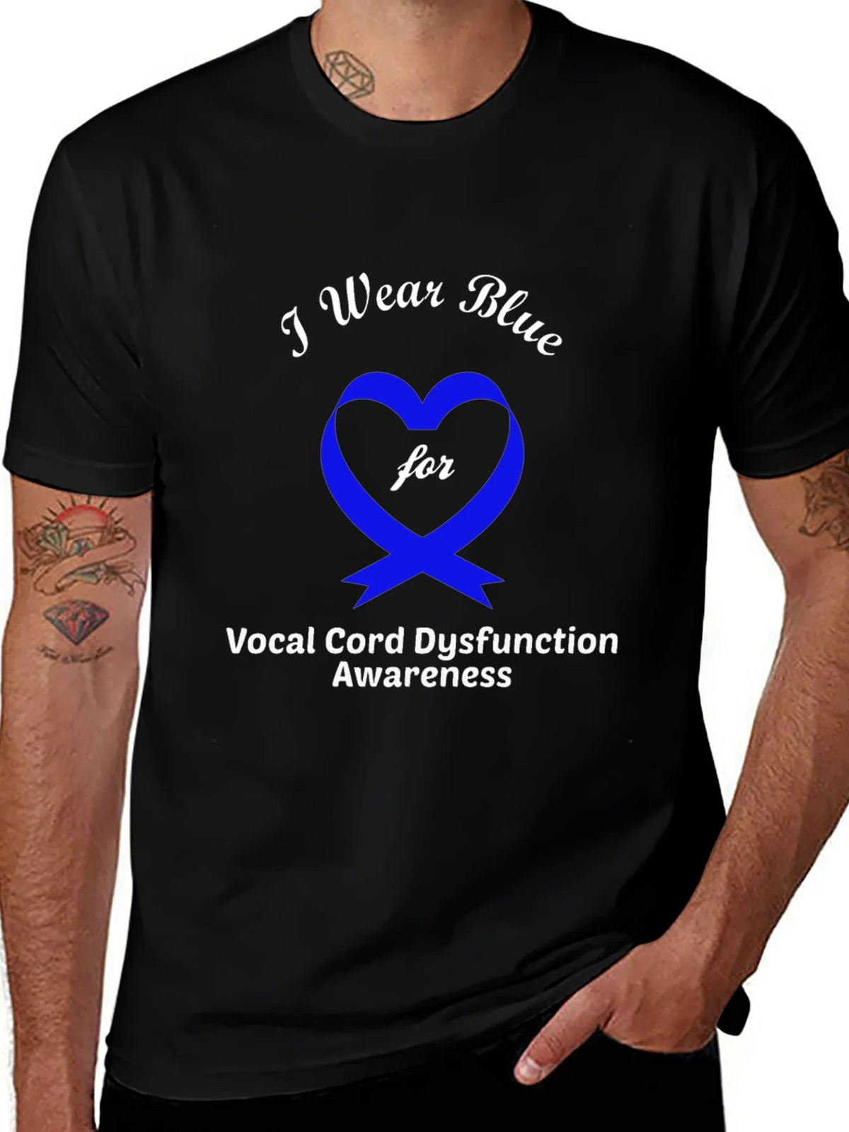 Blue Awareness Ribbon Graphic Tee product image 1