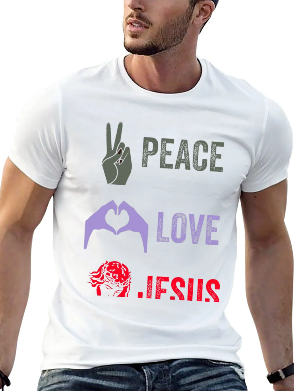 Peace Love Jesus Graphic Tee product image 11