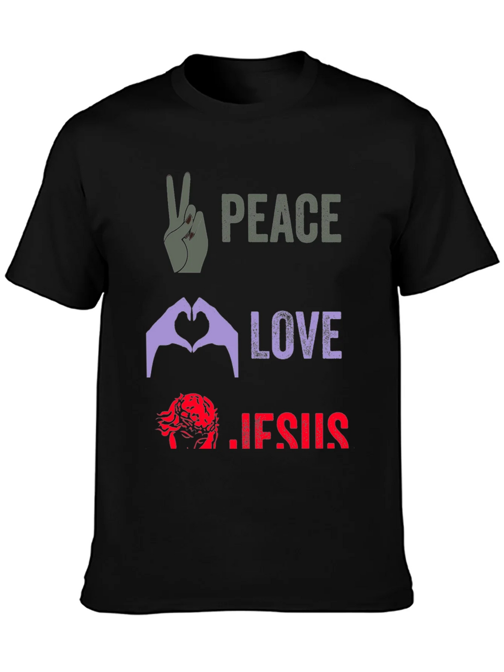 Peace Love Jesus Graphic Tee product image 2