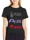 Peace Love Jesus Graphic Tee product image 1