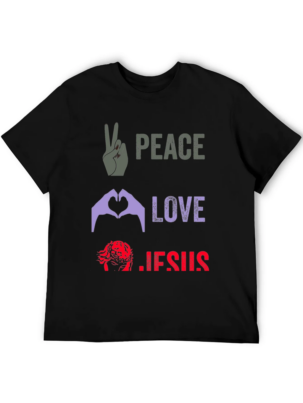 Peace Love Jesus Graphic Tee product image 4