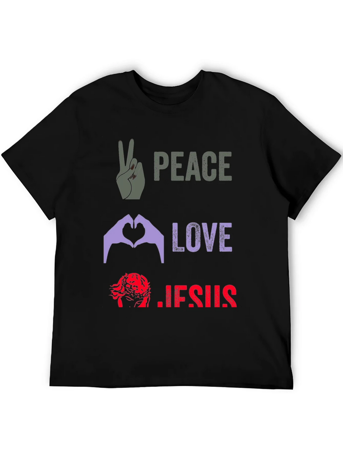 Peace Love Jesus Graphic Tee product image 4