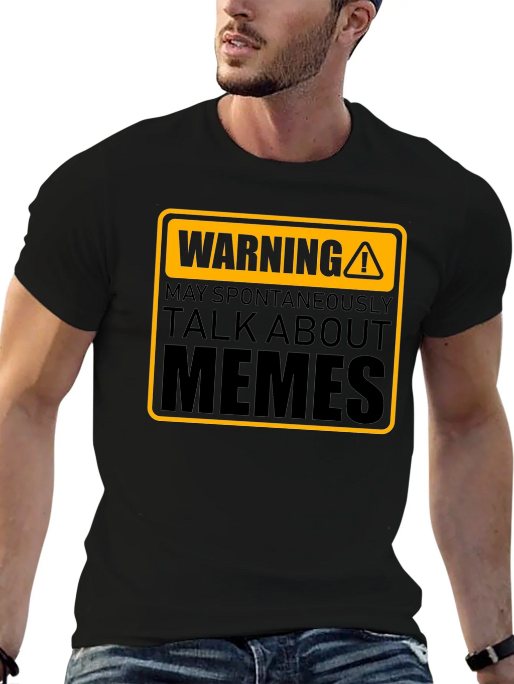 Warning May Spontaneously Talk About Memes T-Shirt product image 1