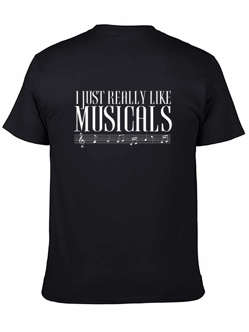 I Just Really Like Musicals Black T-Shirt product image 4